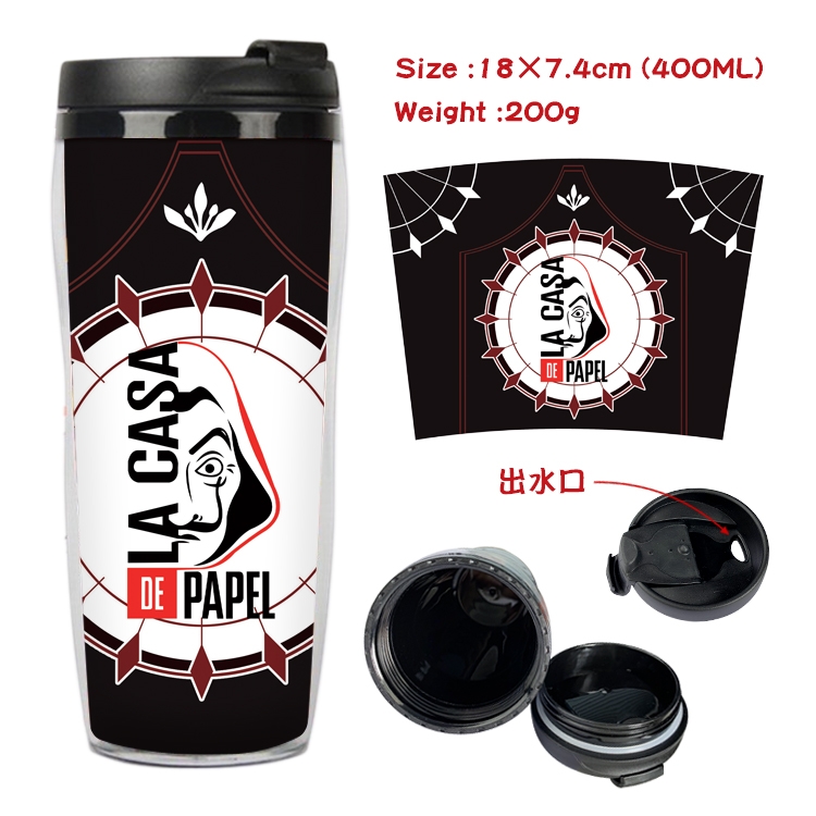 Money Heist Anime Starbucks Leakproof Insulated Cup 18X7.4CM 400ML