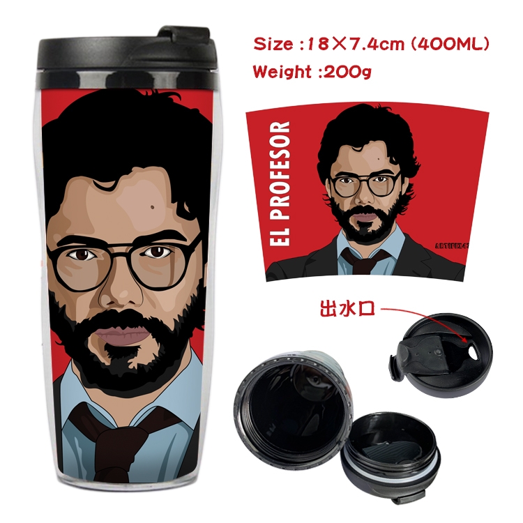 Money Heist Anime Starbucks Leakproof Insulated Cup 18X7.4CM 400ML 1A