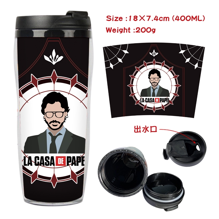 Money Heist Anime Starbucks Leakproof Insulated Cup 18X7.4CM 400ML 3A