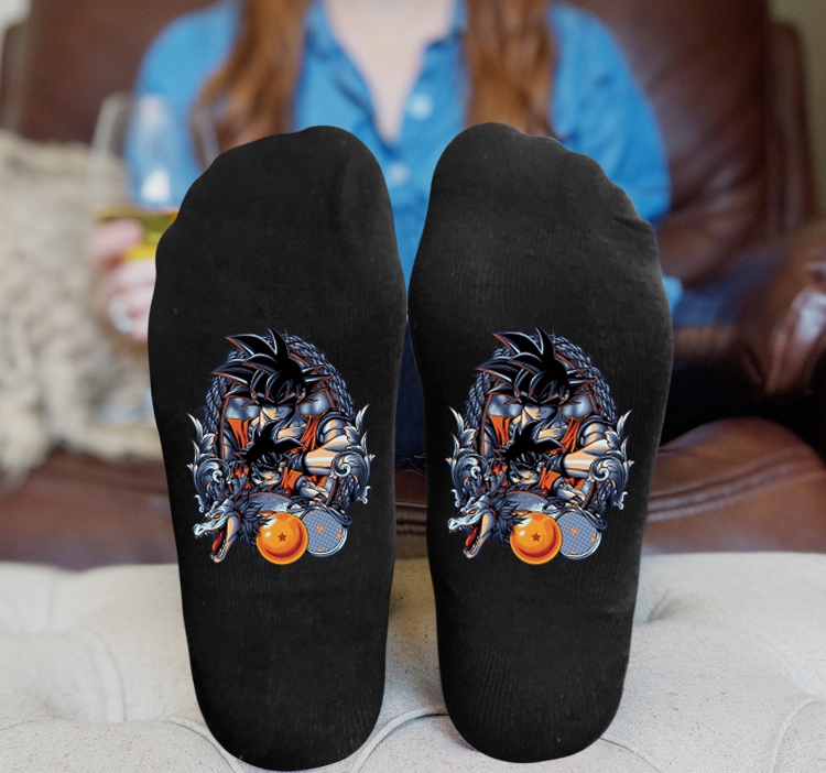 DRAGON BALL Anime Knitted Print Socks Adult One Size Tube Height 15cm