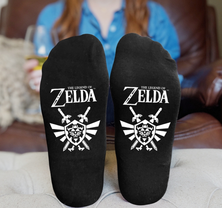 The Legend of Zelda Anime Knitted Print Socks Adult One Size Tube Height 15cm 