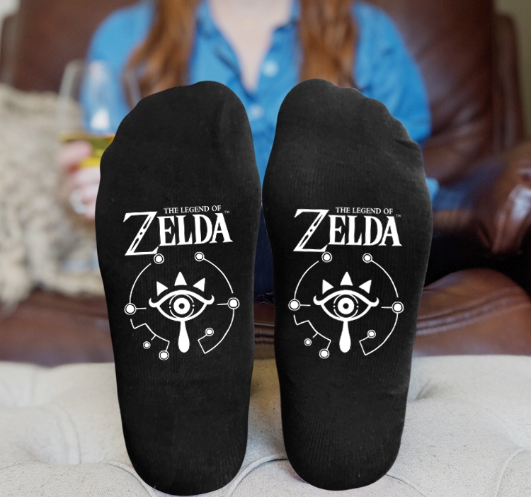 The Legend of Zelda Anime Knitted Print Socks Adult One Size Tube Height 15cm 