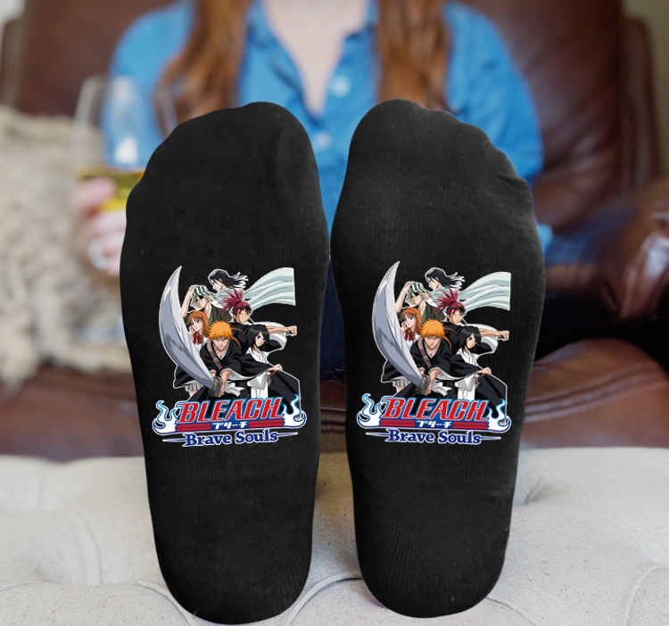 Bleach Anime Knitted Print Socks Adult One Size Tube Height 15cm 