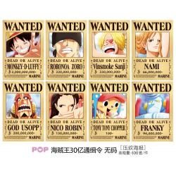 One Piece Wanted Poster 8 pcs a set price for 5 sets