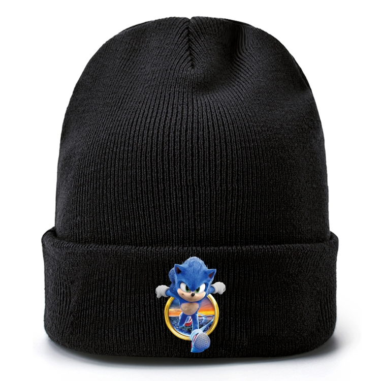 Sonic The Hedgehog Anime knitted hat wool hat head circumference 40-80cm