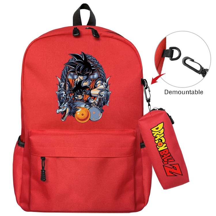 DRAGON BALL Anime Backpack School Bag  Small Pencil Case Set 43X35X12CM