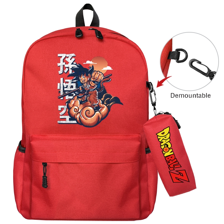 DRAGON BALL Anime Backpack School Bag  Small Pencil Case Set 43X35X12CM