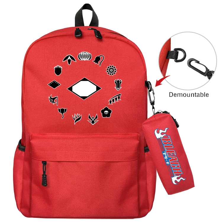 Bleach Anime Backpack School Bag  Small Pencil Case Set 43X35X12CM
