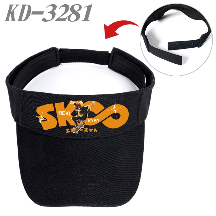 SK∞ Anime Peripheral Empty Top sun hat Visor Hat Hat circumference 55-60cm KD-3281A