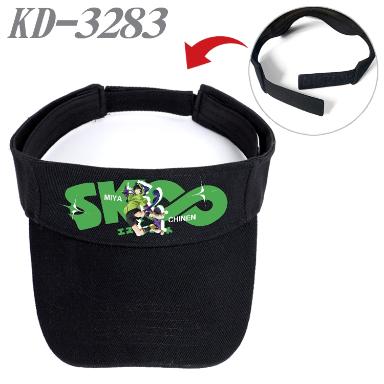 SK∞ Anime Peripheral Empty Top sun hat Visor Hat Hat circumference 55-60cm KD-3283A