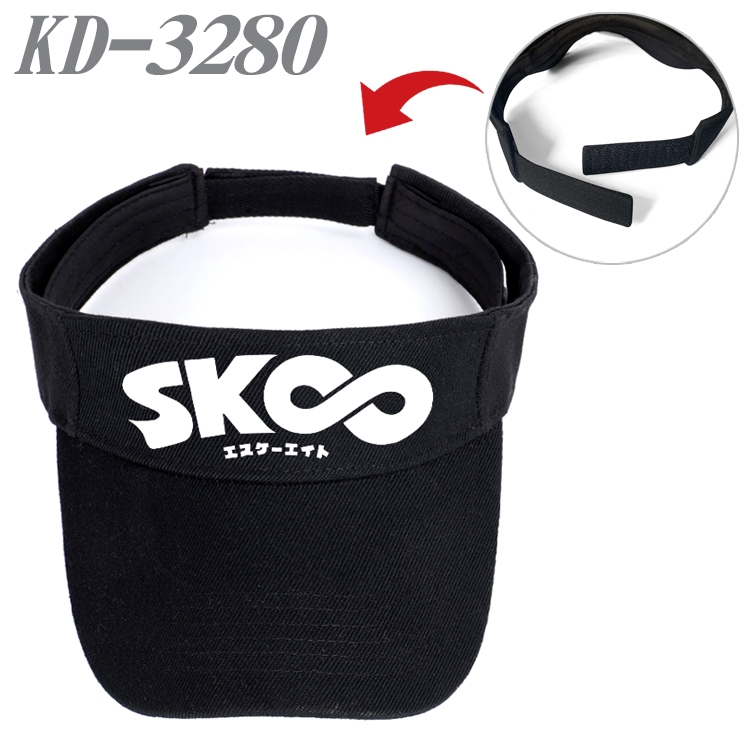 SK∞ Anime Peripheral Empty Top sun hat Visor Hat Hat circumference 55-60cm KD-3280A