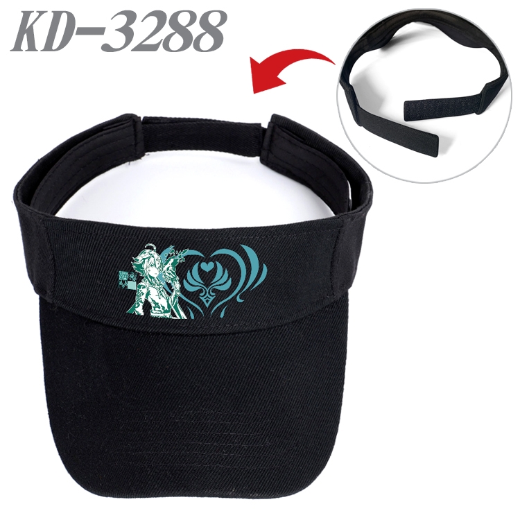 Genshin Impact Anime Peripheral Empty Top sun hat Visor Hat Hat circumference 55-60cm KD-3288A