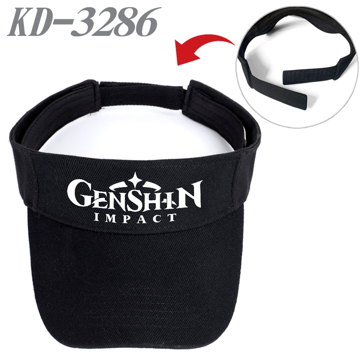 Genshin Impact Anime Peripheral Empty Top sun hat Visor Hat Hat circumference 55-60cm KD-3286A