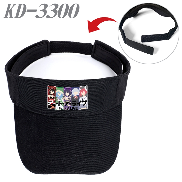 Date-A-Live Anime Peripheral Empty Top sun hat Visor Hat Hat circumference 55-60cm  KD-3300A