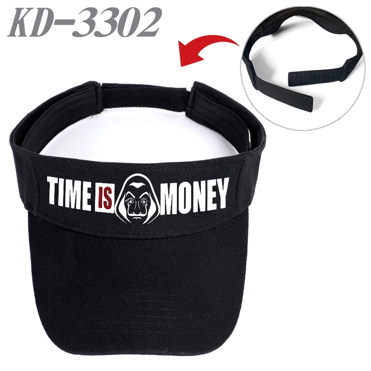 Money Heist  Anime Peripheral Empty Top sun hat Visor Hat Hat circumference 55-60cm KD-3302A