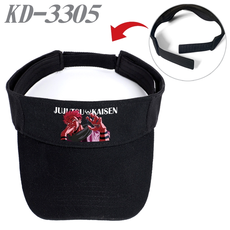 Jujutsu Kaisen Anime Peripheral Empty Top sun hat Visor Hat Hat circumference 55-60cm KD-3305A