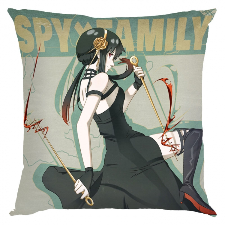 SPY×FAMILY Anime square full-color pillow cushion 45X45CM NO FILLING  J2-131