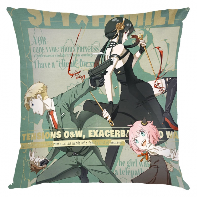 SPY×FAMILY Anime square full-color pillow cushion 45X45CM NO FILLING J2-129