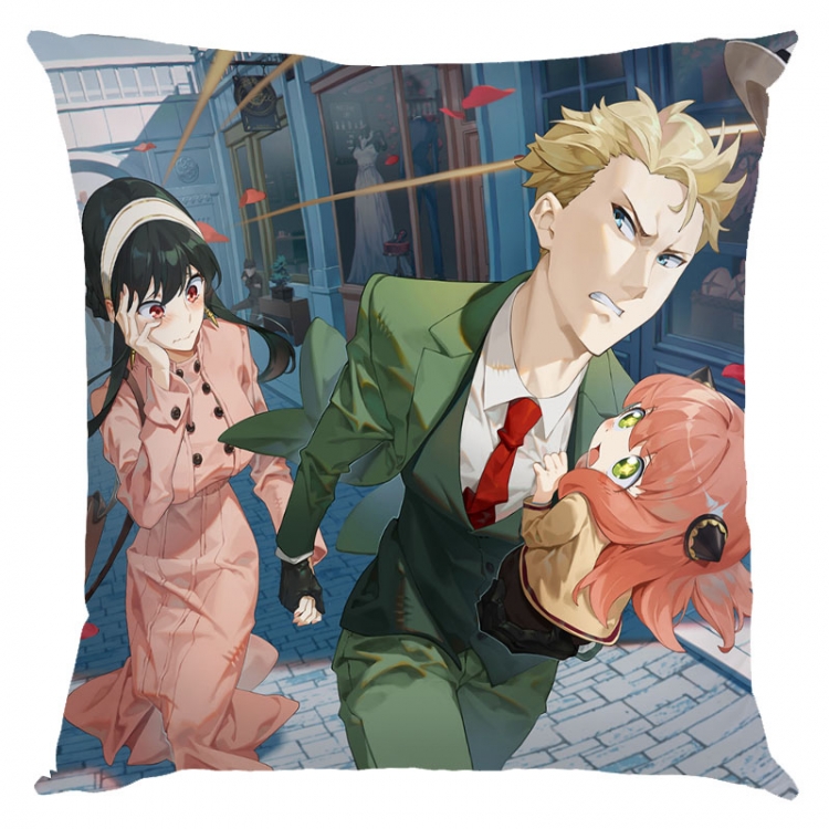 SPY×FAMILY Anime square full-color pillow cushion 45X45CM NO FILLING  J2-108