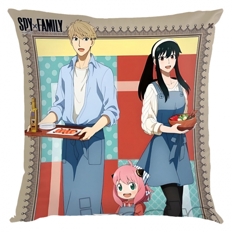 SPY×FAMILY Anime square full-color pillow cushion 45X45CM NO FILLING  J2-99