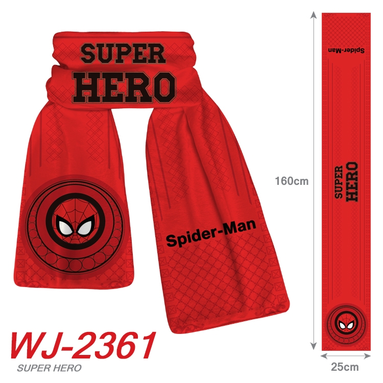 Spiderman Anime Plush Impression Scarf Neck 25x160cm WJ-2361