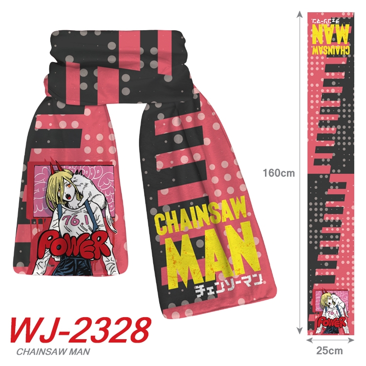 chainsaw man Anime Plush Impression Scarf Neck 25x160cm WJ-2328