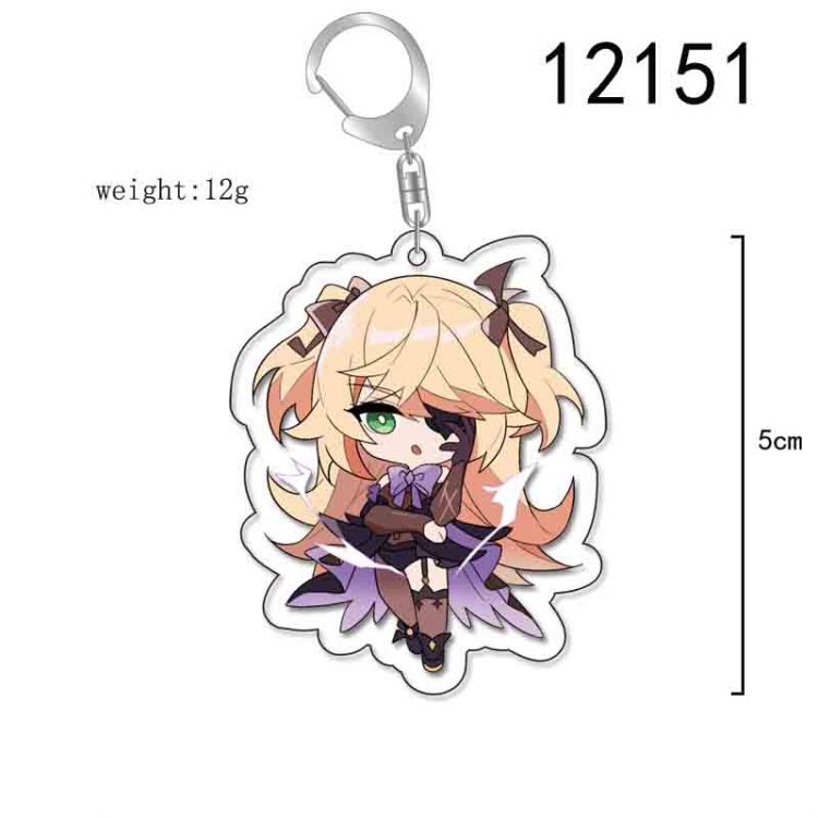 Genshin Impact Anime Acrylic Keychain Charm price for 5 pcs 13151