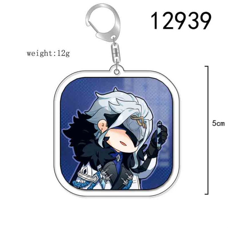 Genshin Impact Anime Acrylic Keychain Charm price for 5 pcs 12939