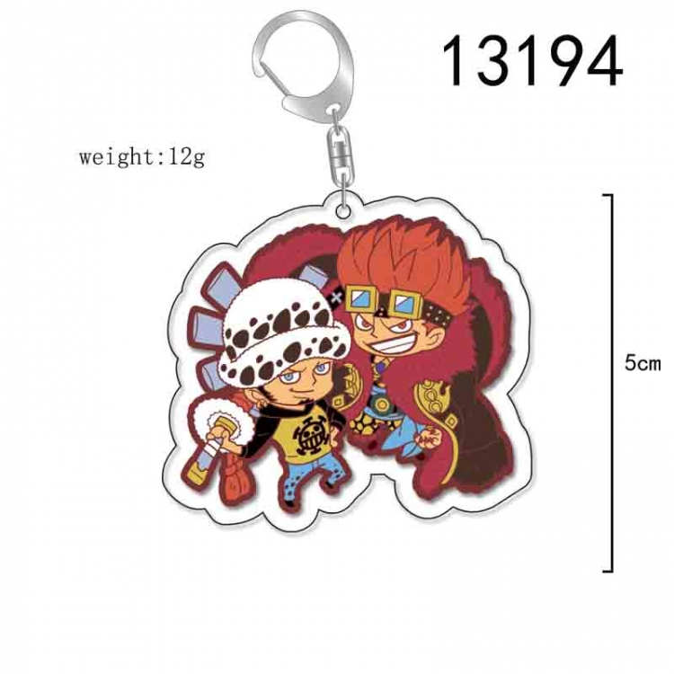 One Piece Anime Acrylic Keychain Charm price for 5 pcs 13194