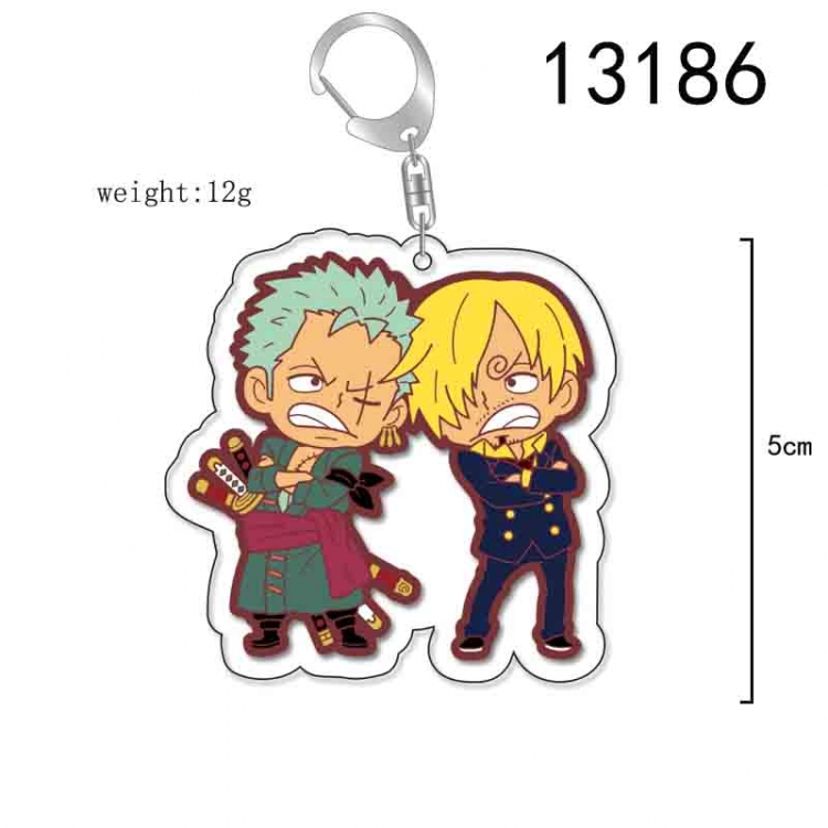 One Piece Anime Acrylic Keychain Charm price for 5 pcs 13186