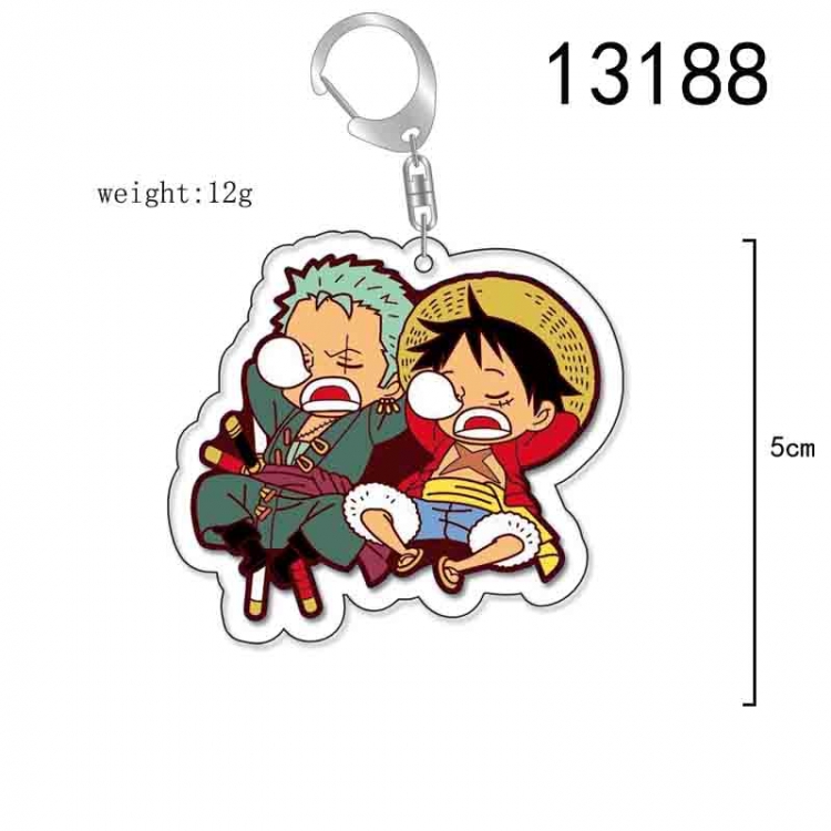 One Piece Anime Acrylic Keychain Charm price for 5 pcs 13188