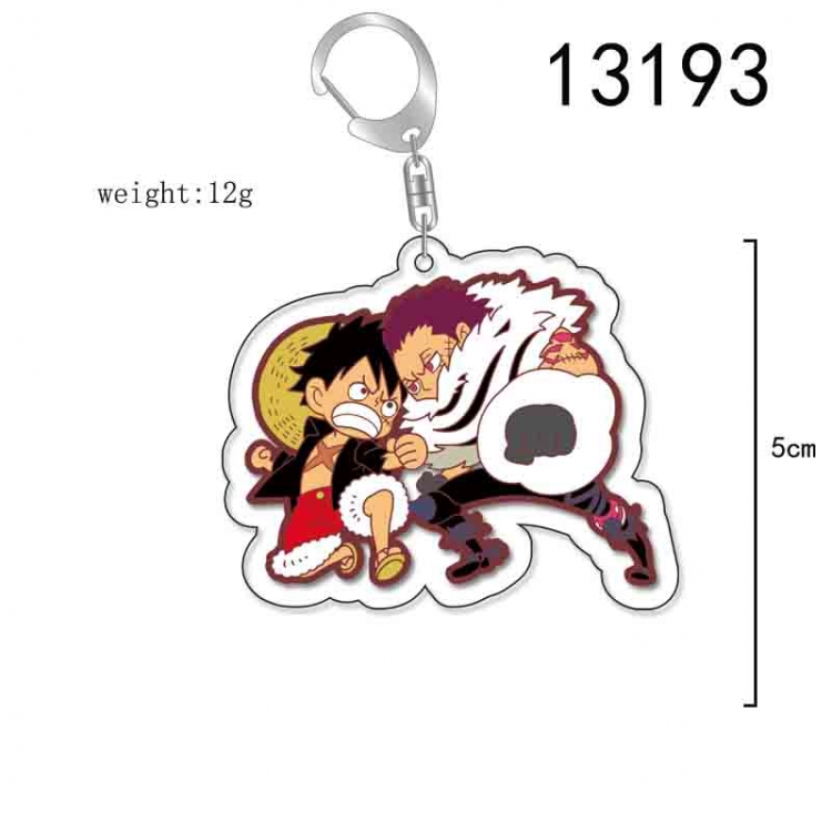 One Piece Anime Acrylic Keychain Charm price for 5 pcs 13193