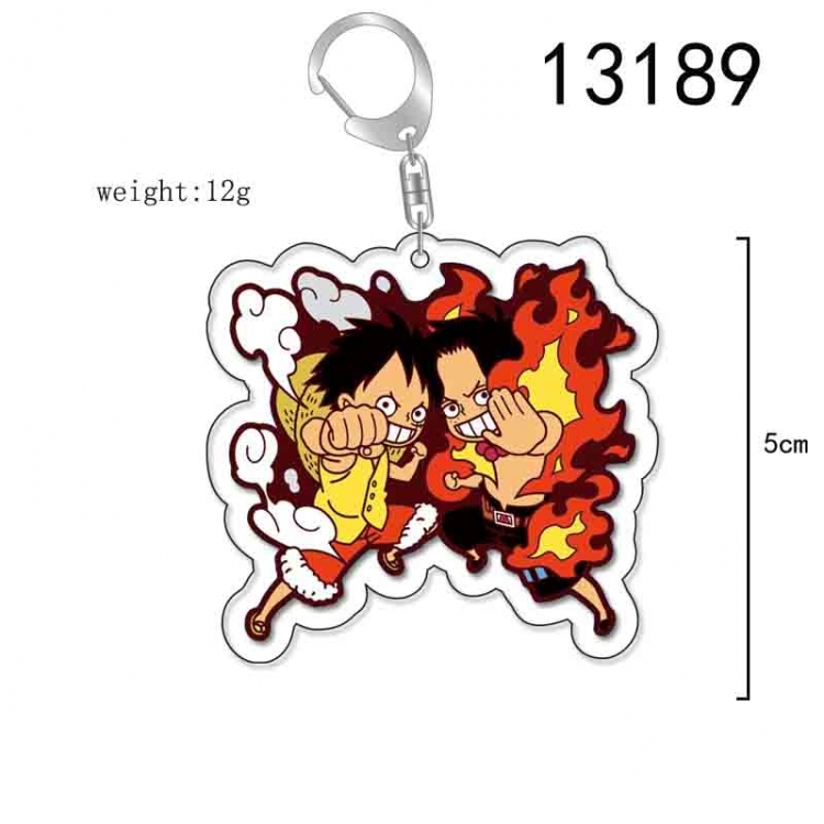 One Piece Anime Acrylic Keychain Charm price for 5 pcs 13189