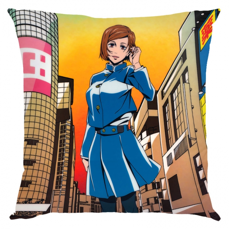 Jujutsu Kaisen Anime square full-color pillow cushion 45X45CM NO FILLING  Z3-235