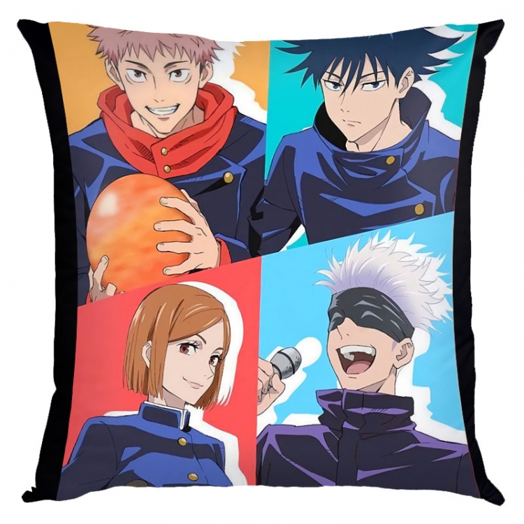 Jujutsu Kaisen Anime square full-color pillow cushion 45X45CM NO FILLING  Z3-232