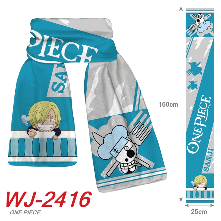 One Piece Anime Plush Impression Scarf Neck 25x160cm WJ-2416