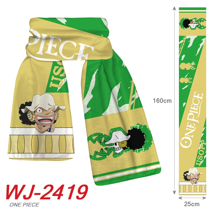 One Piece Anime Plush Impression Scarf Neck 25x160cm WJ-2419