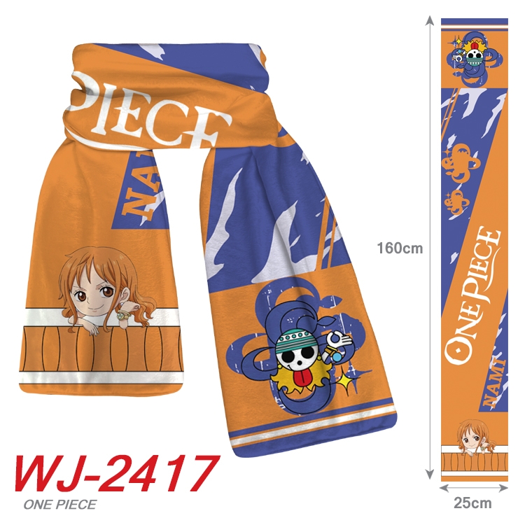 One Piece Anime Plush Impression Scarf Neck 25x160cm WJ-2417