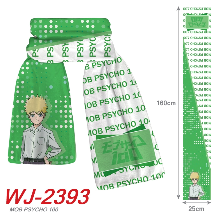 Mob Psycho 100 Anime Plush Impression Scarf Neck 25x160cm WJ-2393