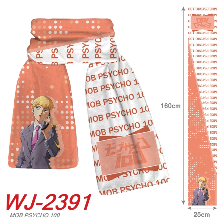 Mob Psycho 100 Anime Plush Impression Scarf Neck 25x160cm WJ-2391