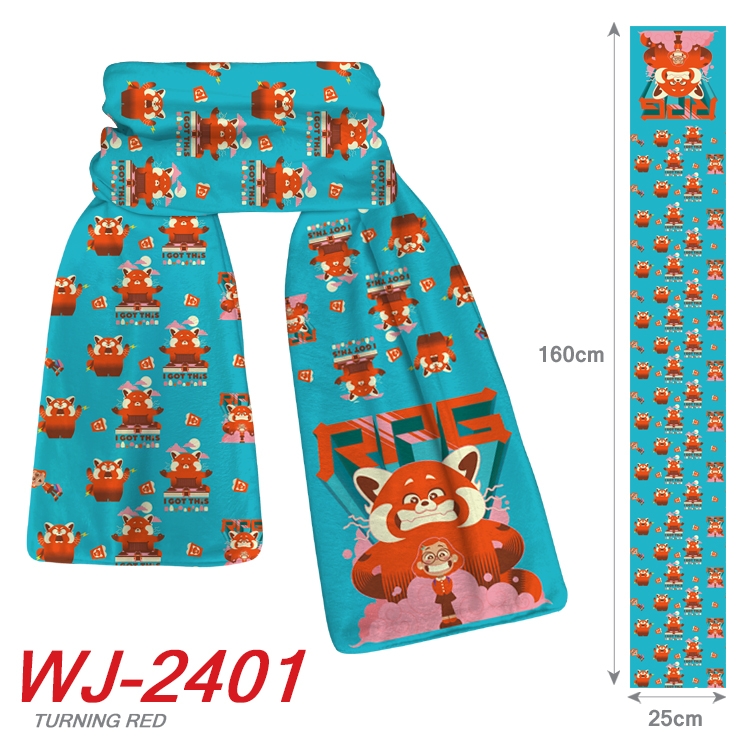 Turning Red Anime Plush Impression Scarf Neck 25x160cm WJ-2401