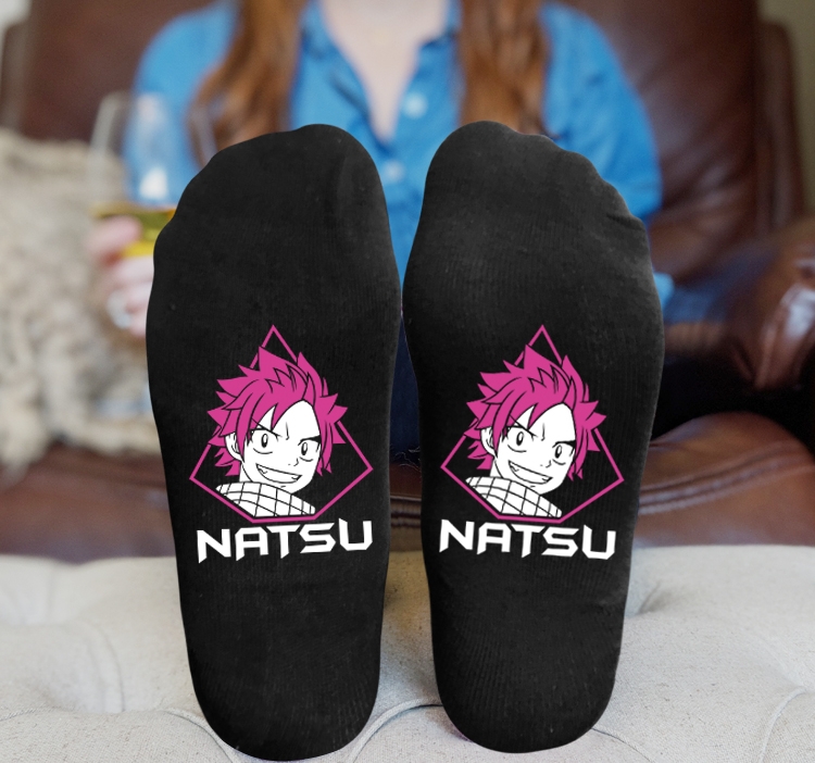  Fairy tail Anime Knitted Print Socks Adult One Size Tube Height 15cm