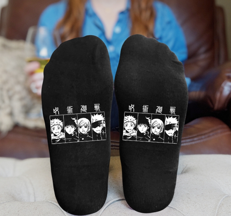 Jujutsu Kaisen Anime Knitted Print Socks Adult One Size Tube Height 15cm