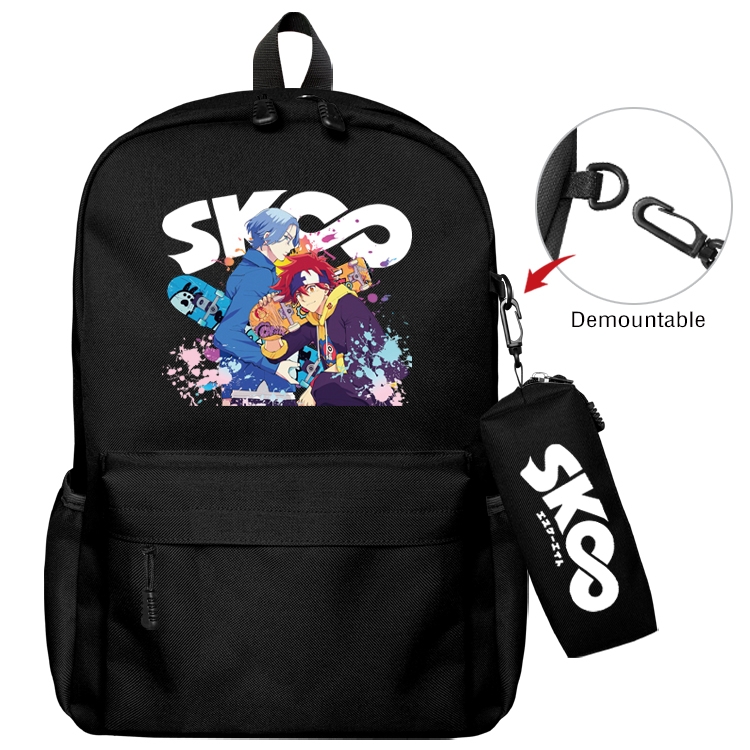 SK∞ Anime Backpack School Bag  Small Pencil Case Set 43X35X12CM