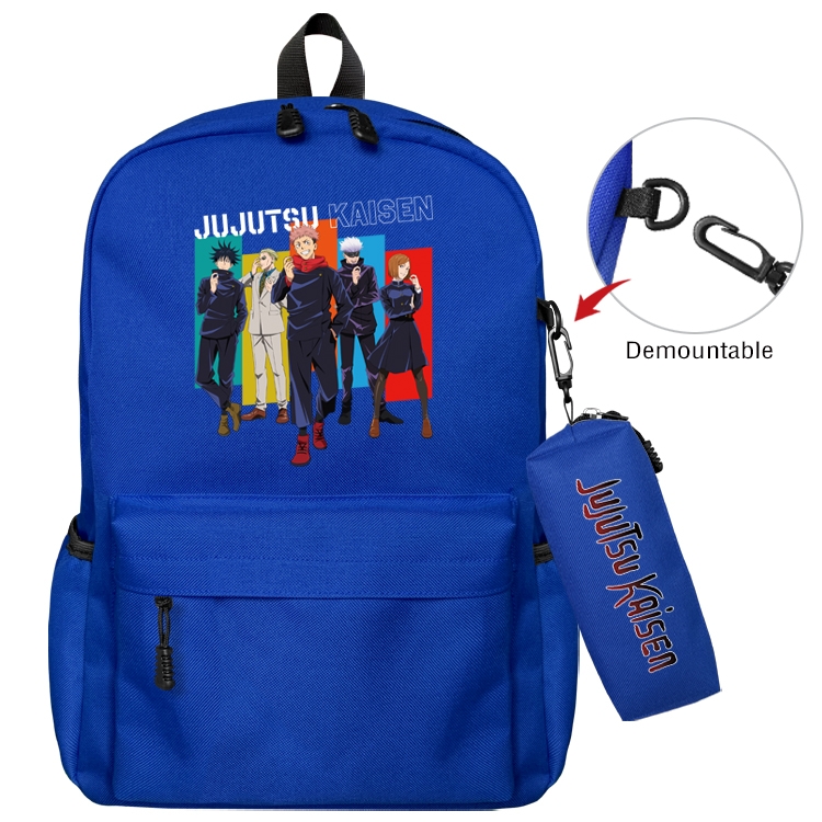 Jujutsu Kaisen Anime Backpack School Bag  Small Pencil Case Set 43X35X12CM