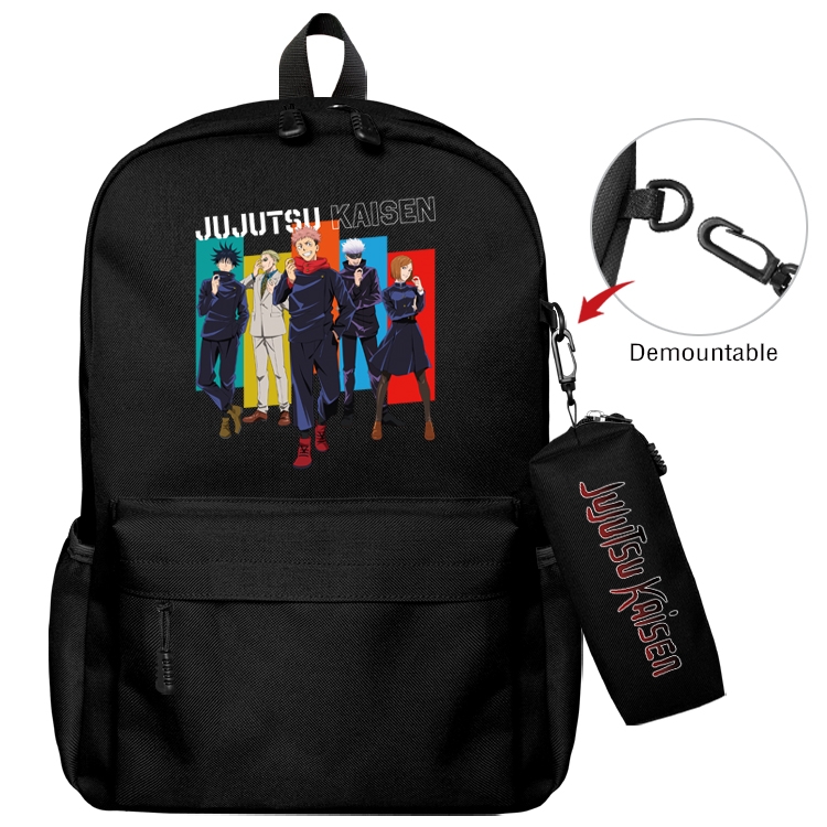 Jujutsu Kaisen Anime Backpack School Bag  Small Pencil Case Set 43X35X12CM