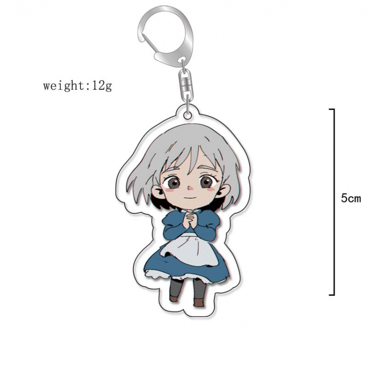 Howl's Moving Castle Anime Acrylic Keychain Charm price for 5 pcs 13287