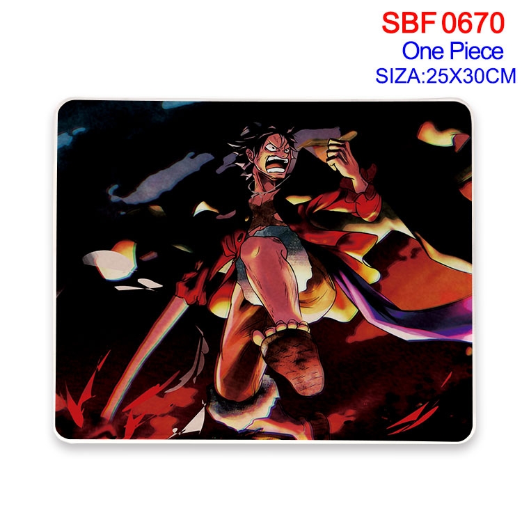 One Piece Anime peripheral edge lock mouse pad 25X30cm  SBF-670