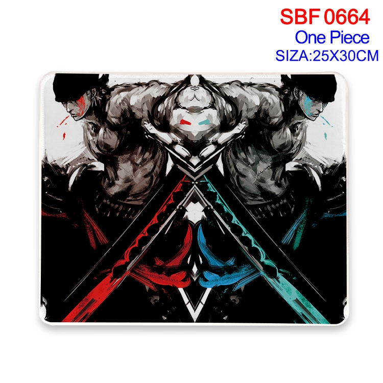 One Piece Anime peripheral edge lock mouse pad 25X30cm  SBF-664