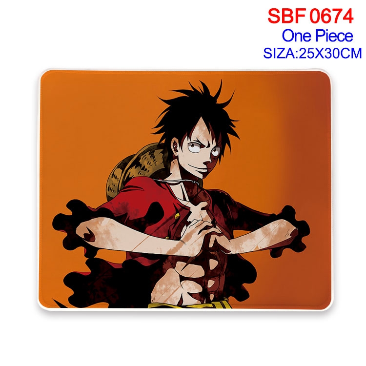 One Piece Anime peripheral edge lock mouse pad 25X30cm  SBF-674